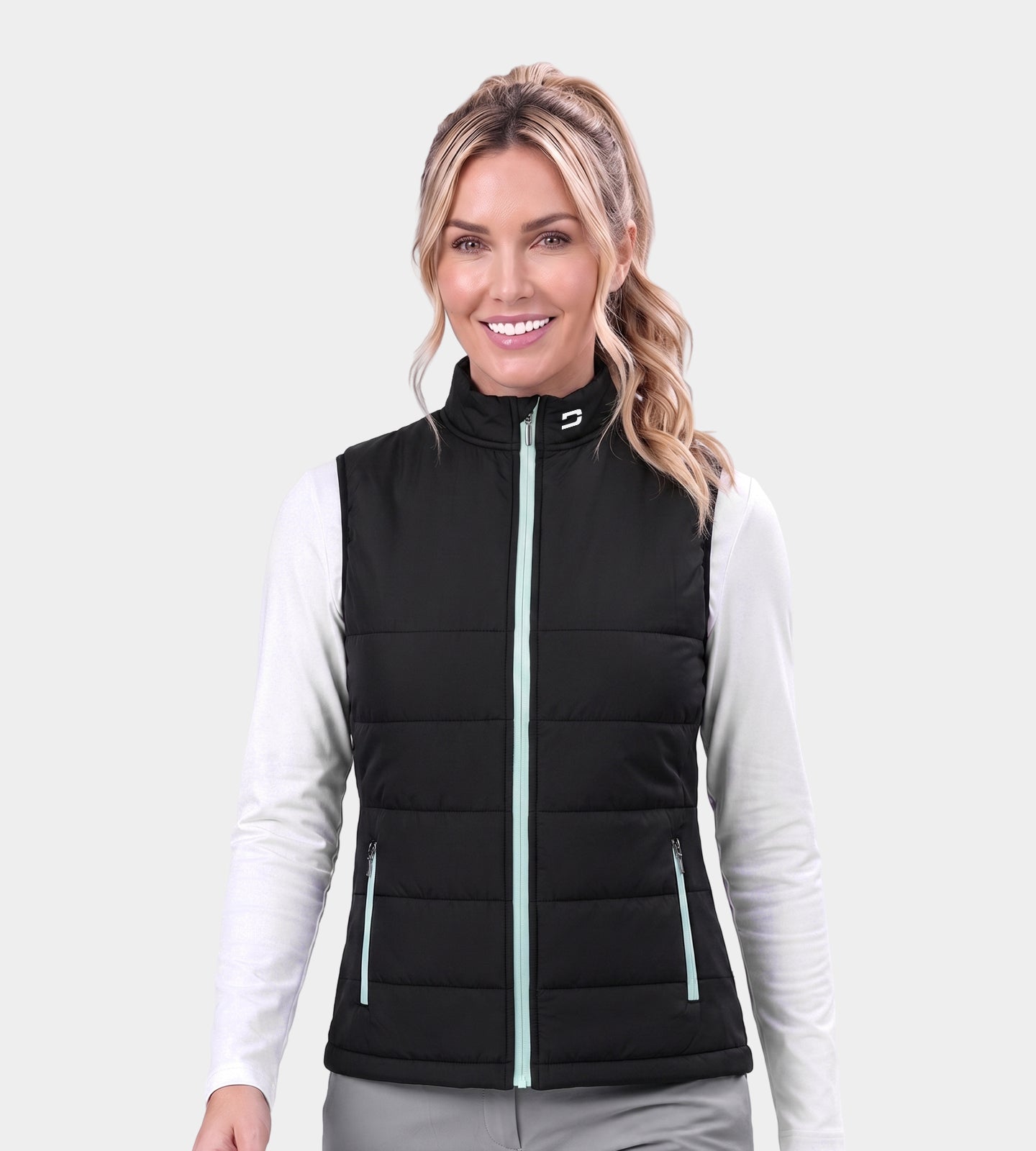 LADIES-GRACIE-GILET-BLACK-FRONT