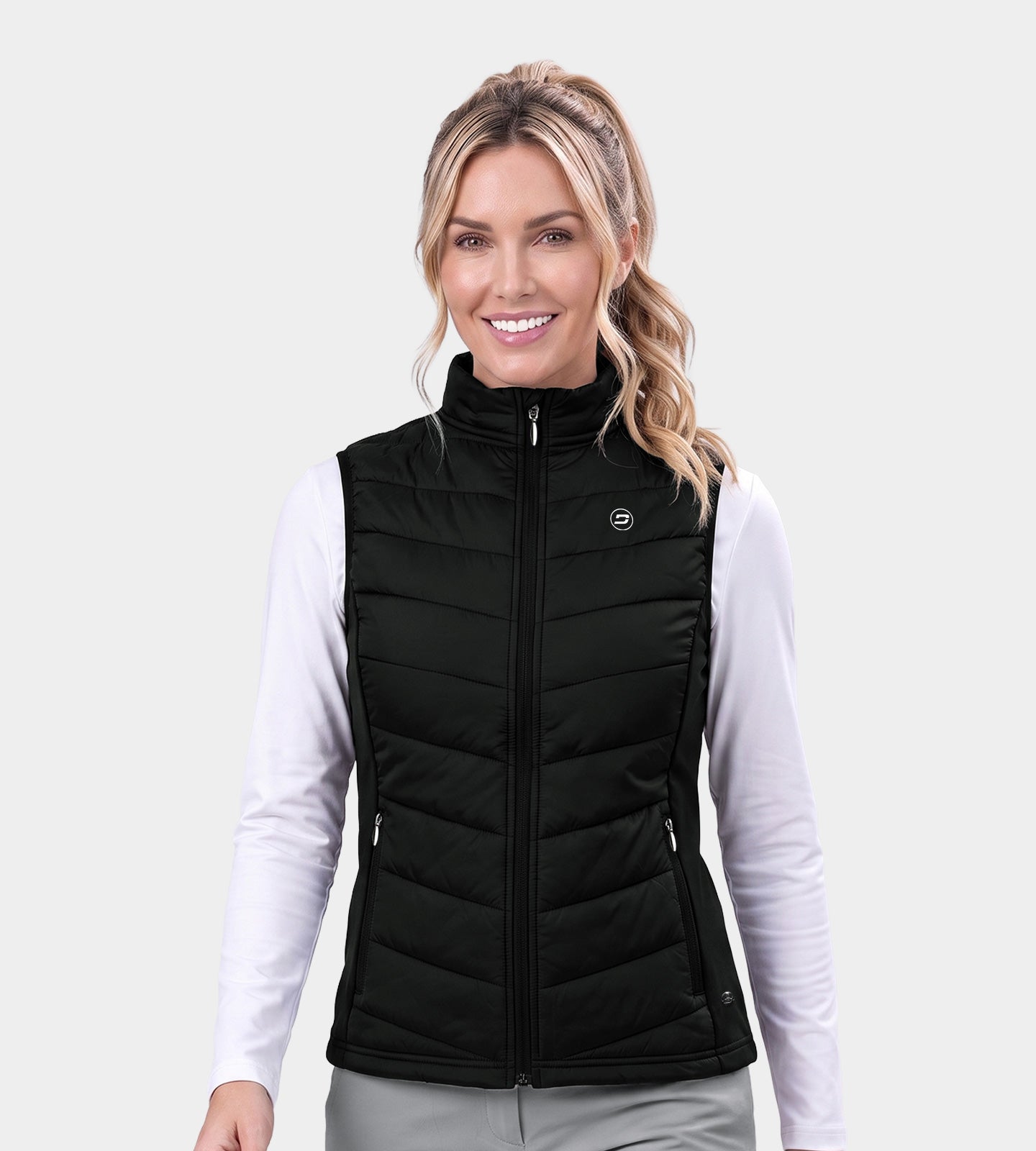 LADIES-PANAMA-GILET-BLACK-FRONT