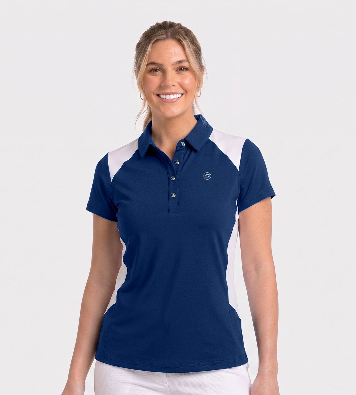 LADIES-PURE-POLO-NAVY-Front