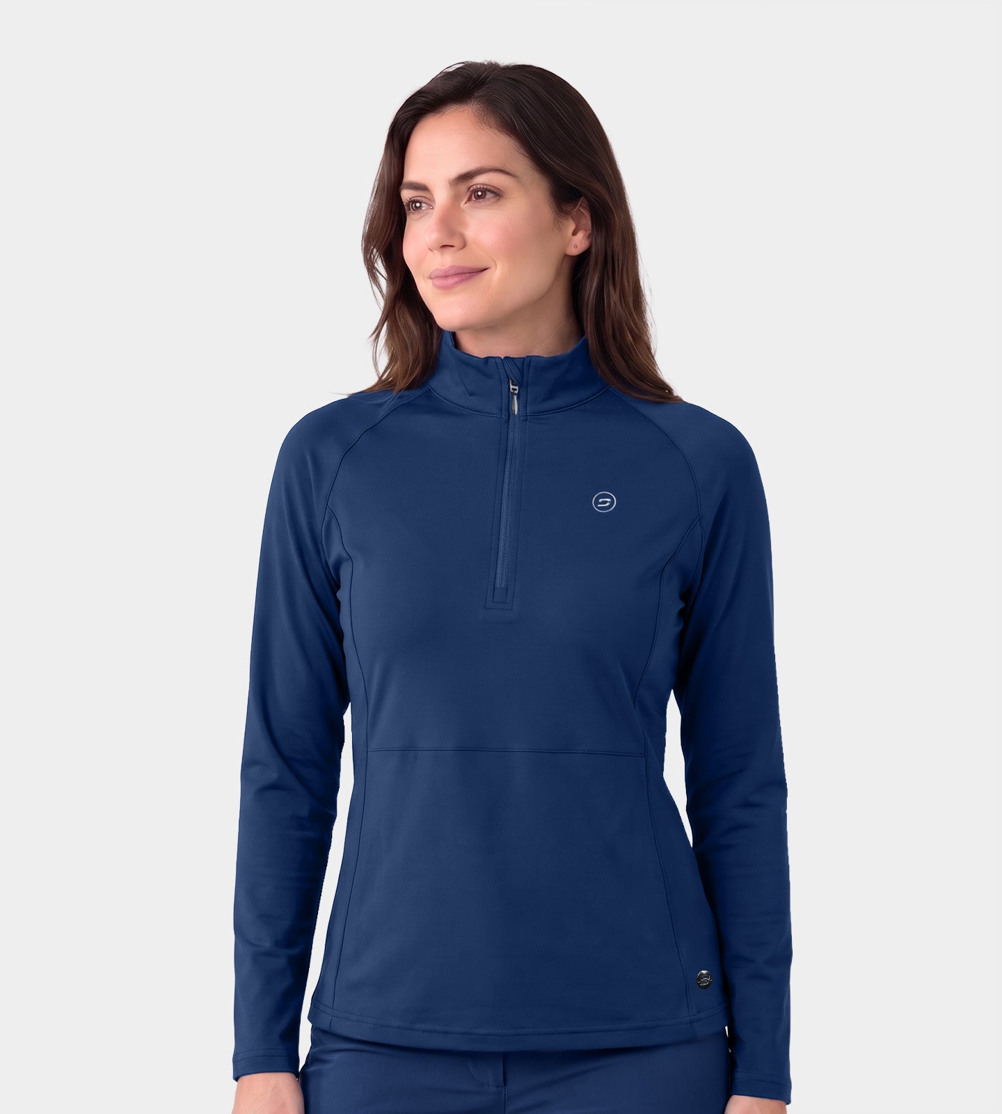 LADIES-SPLIT-HEM-MIDLAYER-NAVY-FRONT