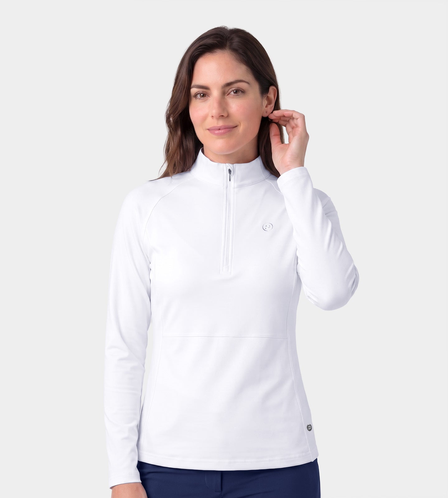 LADIES-SPLIT-HEM-MIDLAYER-WHITE-FRONT