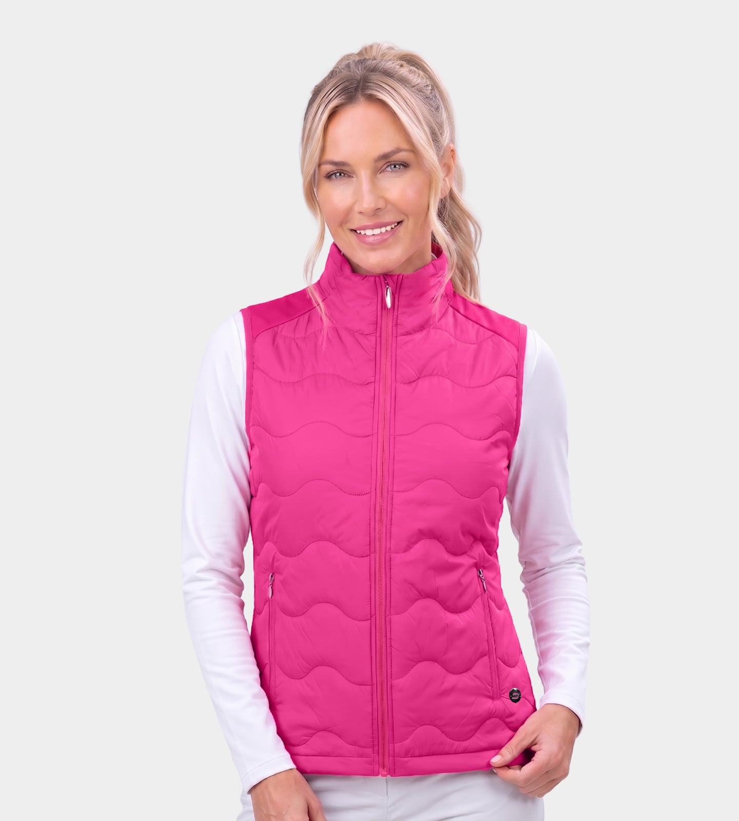 LADIES-TECH-GILET-BRIGHT-PINK-FRONT