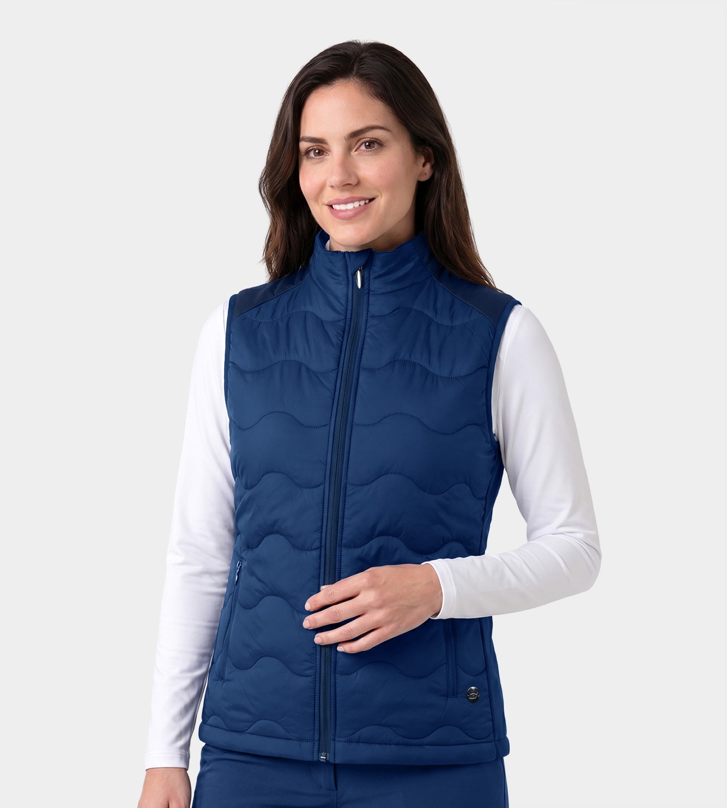LADIES-TECH-GILET-NAVY-FRONT