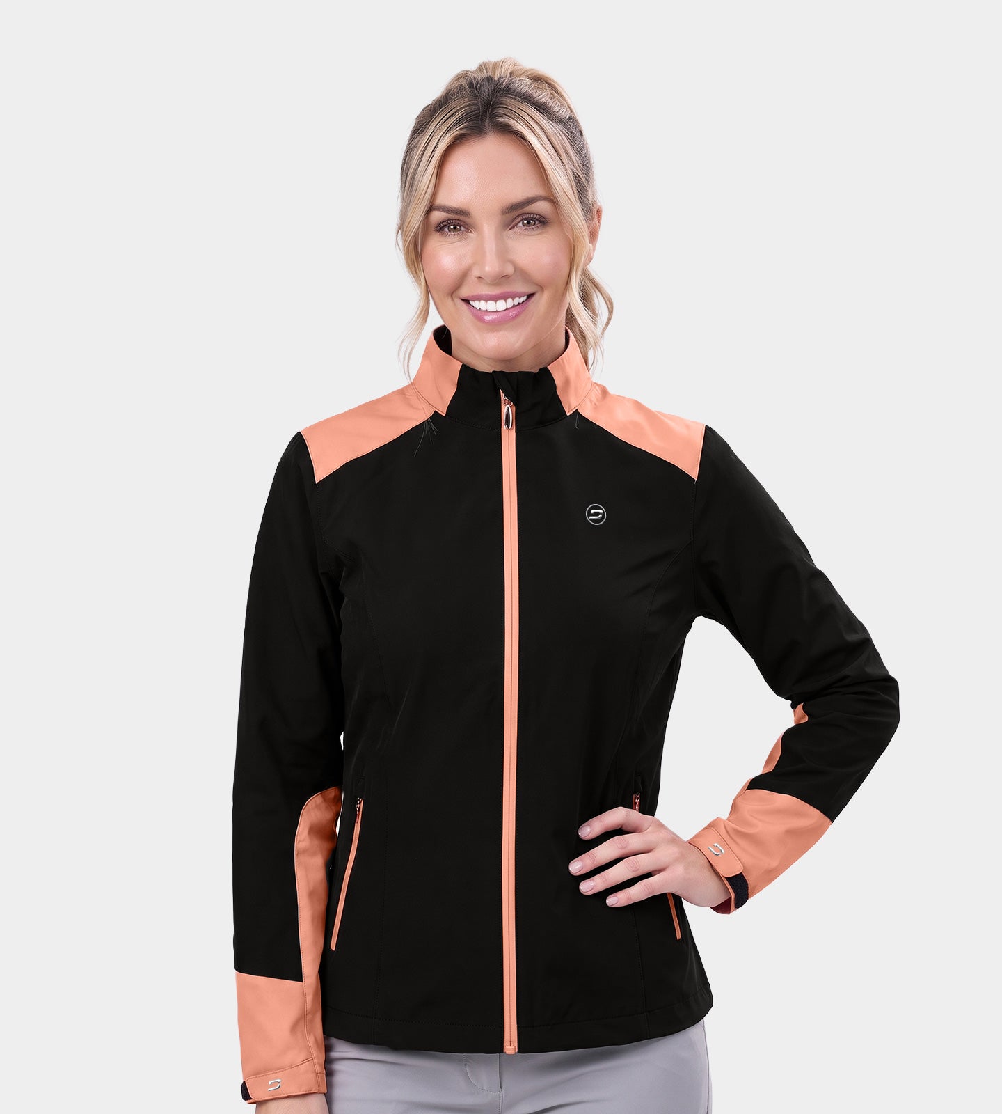 LADIES-THERMA-RAIN-JACKET-BLACK-FRONT