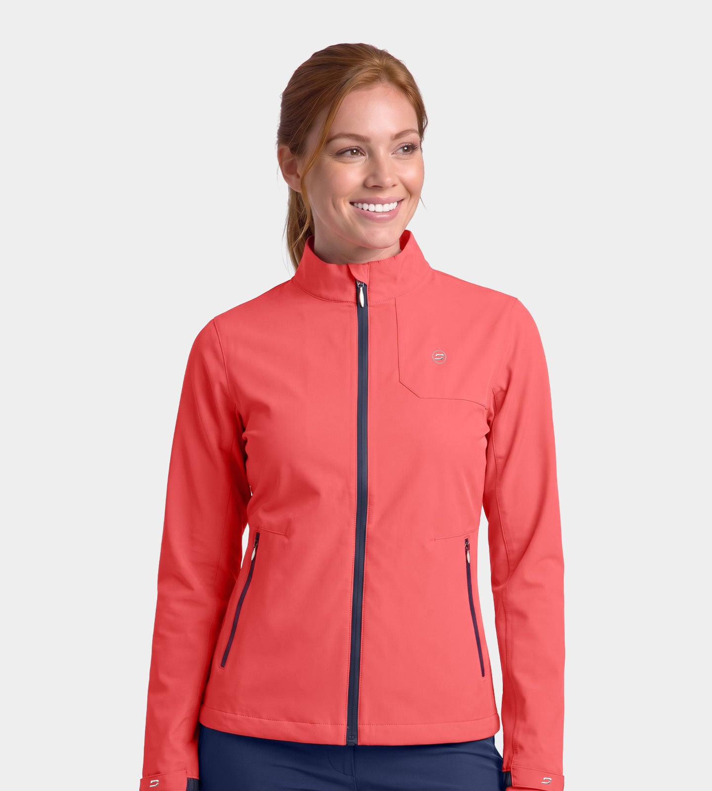 LADIES-VENUS-RAIN-JACKET-CORAL-FRONT