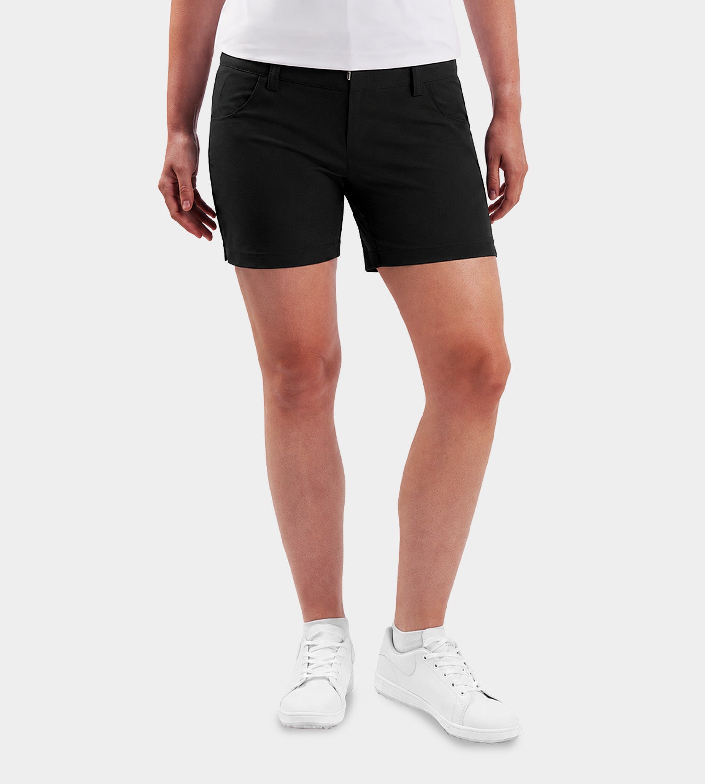 LADIESSUPREMESHORTS-BLACK-FRONT