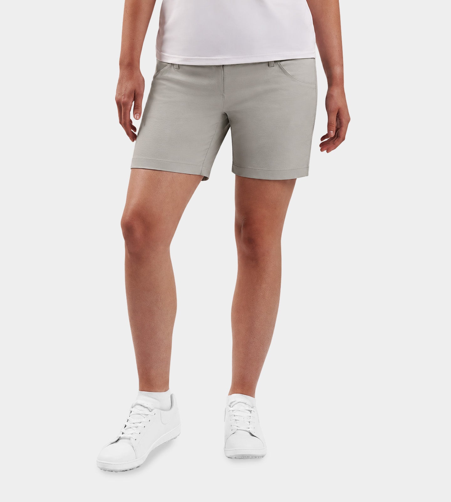 LADIESSUPREMESHORTS-GREY-FRONT