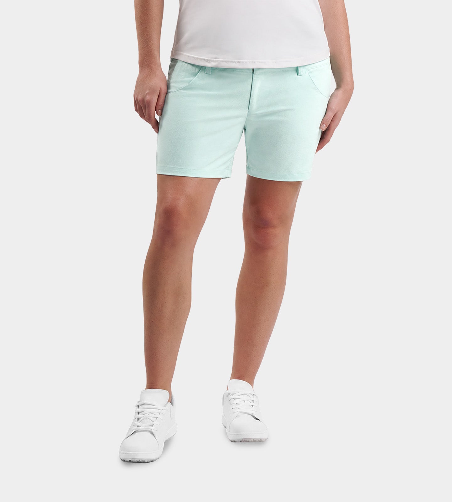 LADIESSUPREMESHORTS-MINT-FRONT